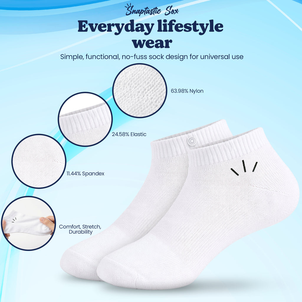 White Ankle Socks – Youth & Adult Sizes