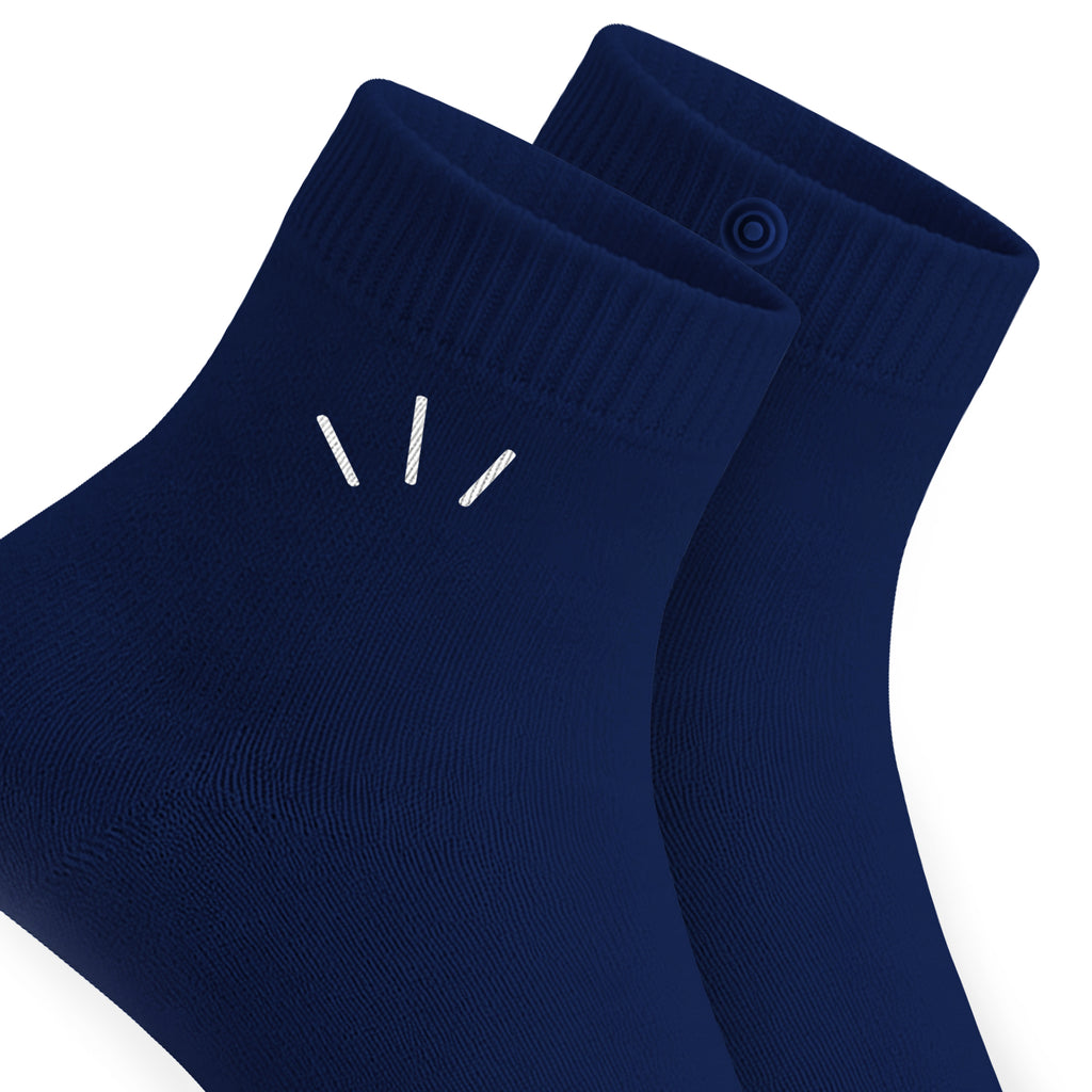 Navy Blue Quarter Socks – Youth & Adult Sizes